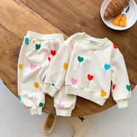 Thumbnail for Mini Fashion™ - Super Soft & Comfortable - Colored hearts tracksuit