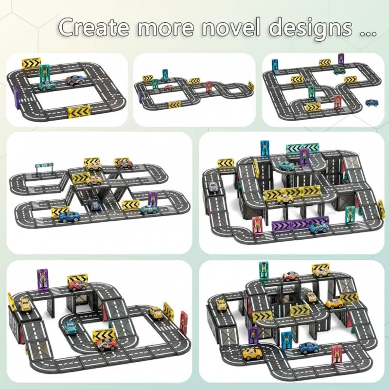 MagnetoTrack – Creative & Playful – Magnetic Tiles Car Set