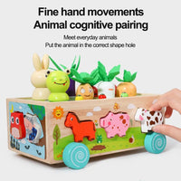 Thumbnail for Woods™ - Shape fun in a wagon - Animals and Vegetables puzzle