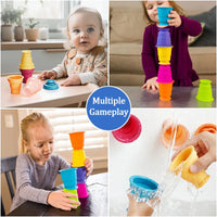 Thumbnail for Rainbow Stacker Cups™ - Rainbow Stacking Fun - Stacking Cups Game