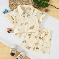 Thumbnail for Dinosaur & Car Print Outfit – Cool & Playful – Summer Clothing Set