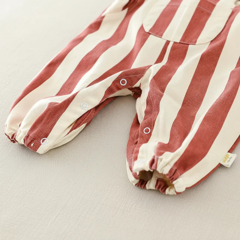 Striped Overall Romper – Soft & Comfort – Kids' Jumpsuit
