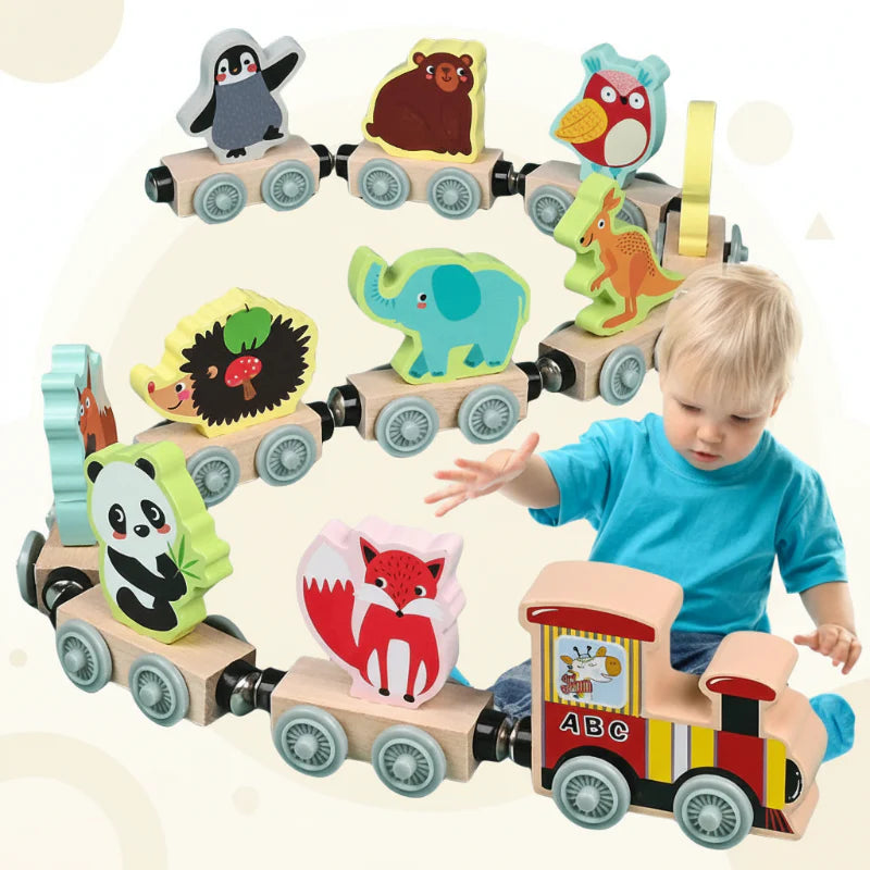 MagniZoo – Cute & Wooden – Magnetic Animal Train