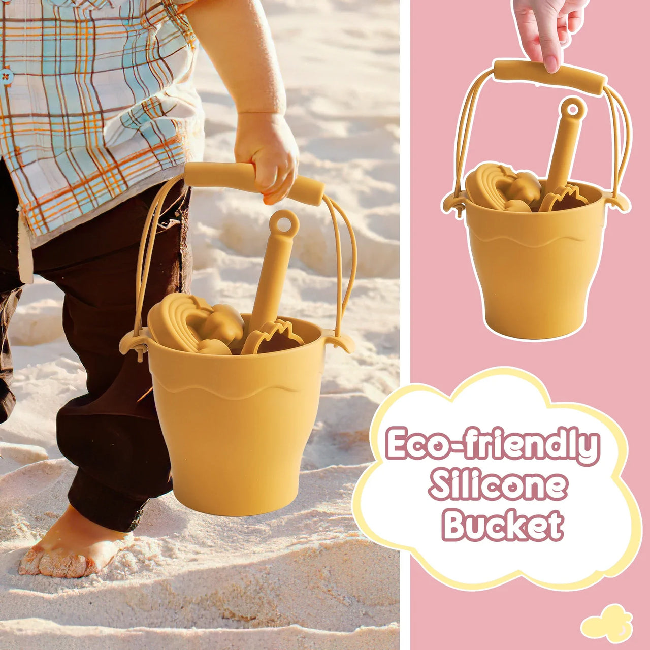 Silicone Beach Set™ - Beach Bucket Sand Adventure - Silicone Beach Set