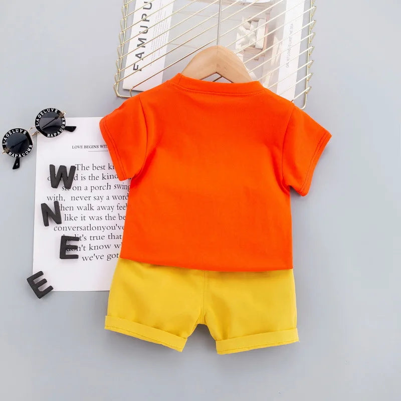 Mini Fashion™ - Lion print - Boys Summer Set