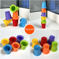 Thumbnail for Rainbow Stacker Cups™ - Rainbow Stacking Fun - Stacking Cups Game