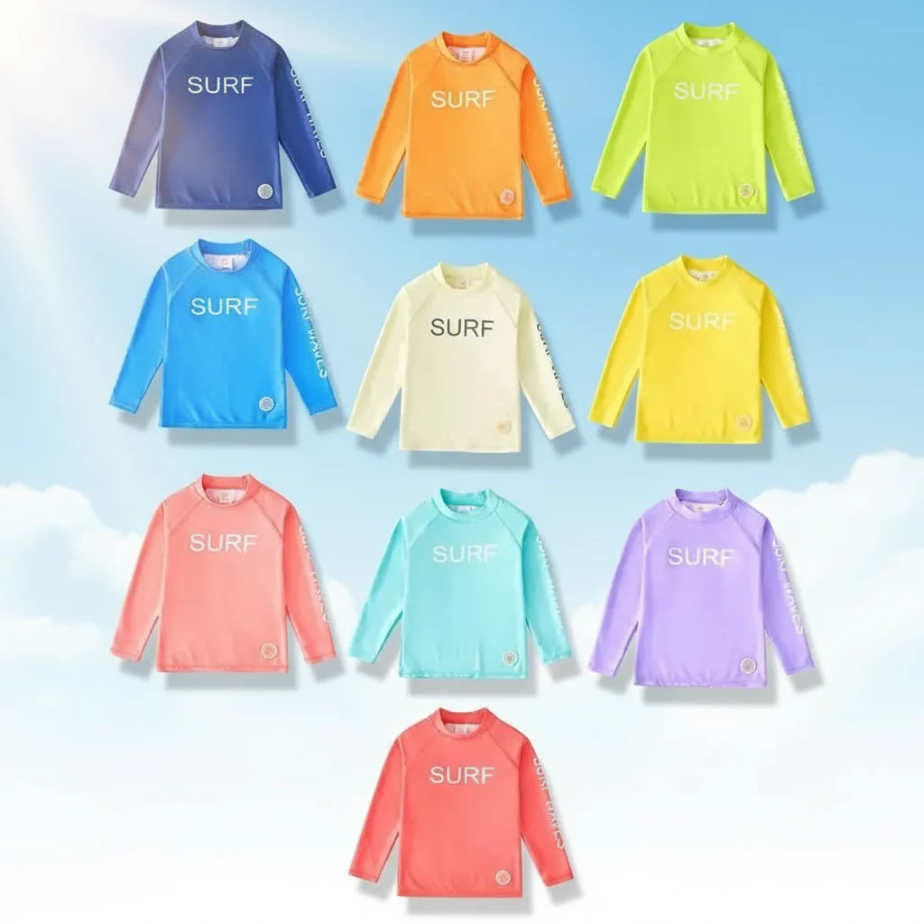 SunShield – Protective & Flexible – Children's Long-Sleeved Surf Shirt with UPF 50+