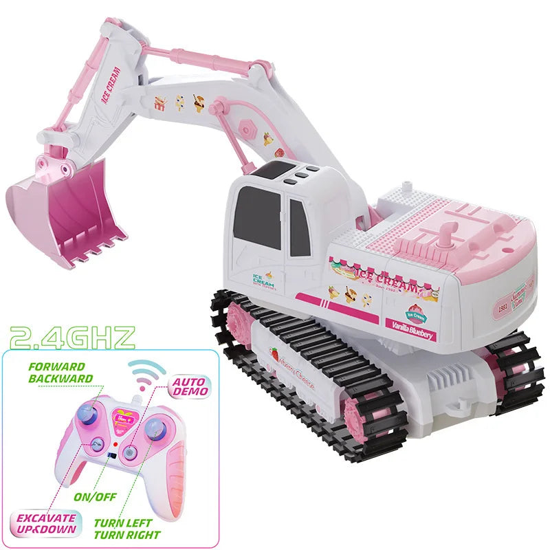 Pink Power Digger™ – Digging Party for Girls - RC Excavator