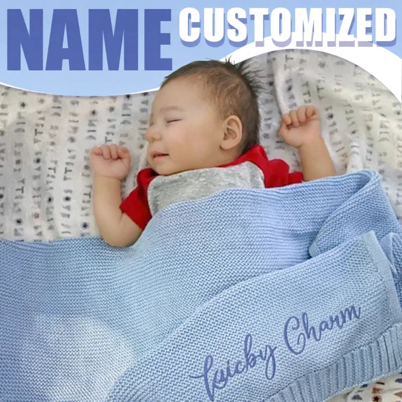 Personalized Baby Blanket – Soft & Unique – Personalized Embroidered Cotton Blanket