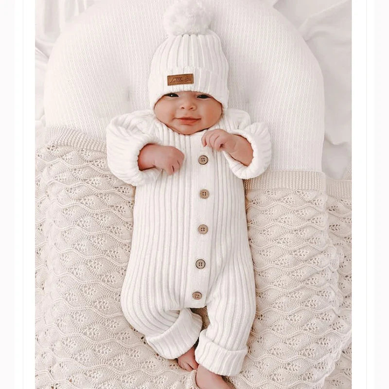 Mini fashion™ - Soft 'Knitted' Cotton Fabric - Knitted Romper