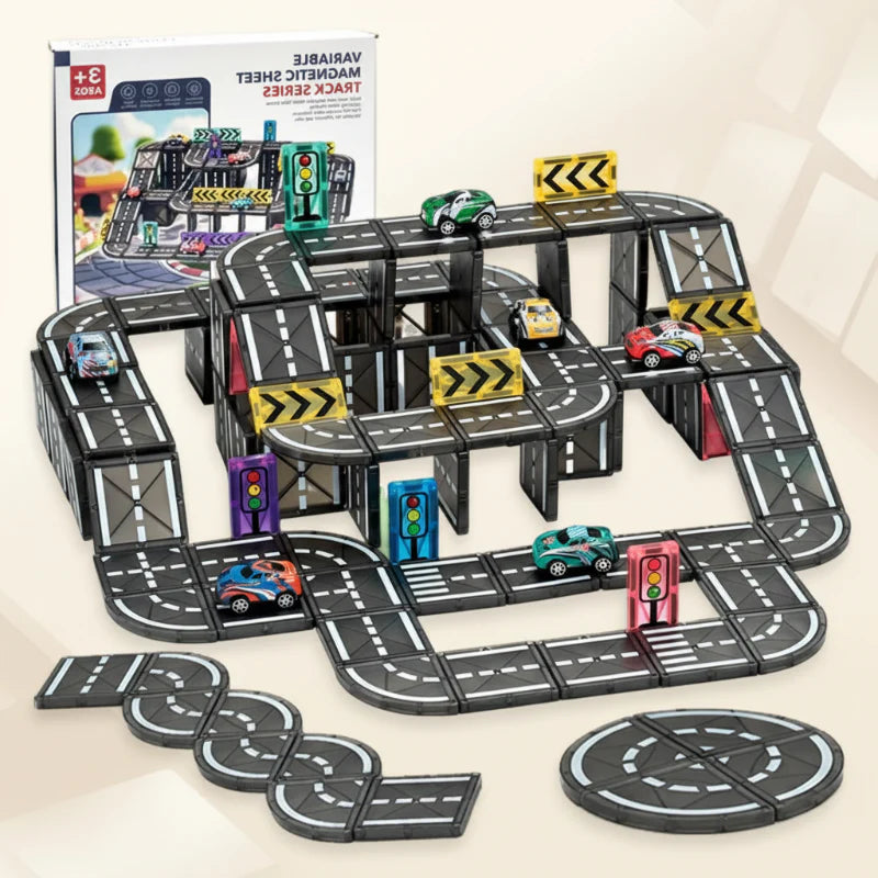 MagnetoTrack – Creative & Playful – Magnetic Tiles Car Set