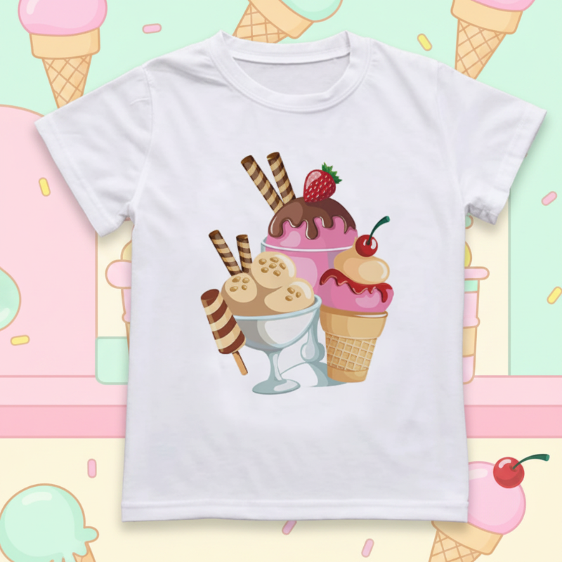 Boys & Girls Summer Tee – Comfortable & Playful – Cute Print Kids' T-Shirt