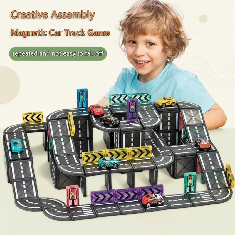 MagnetoTrack – Creative & Playful – Magnetic Tiles Car Set