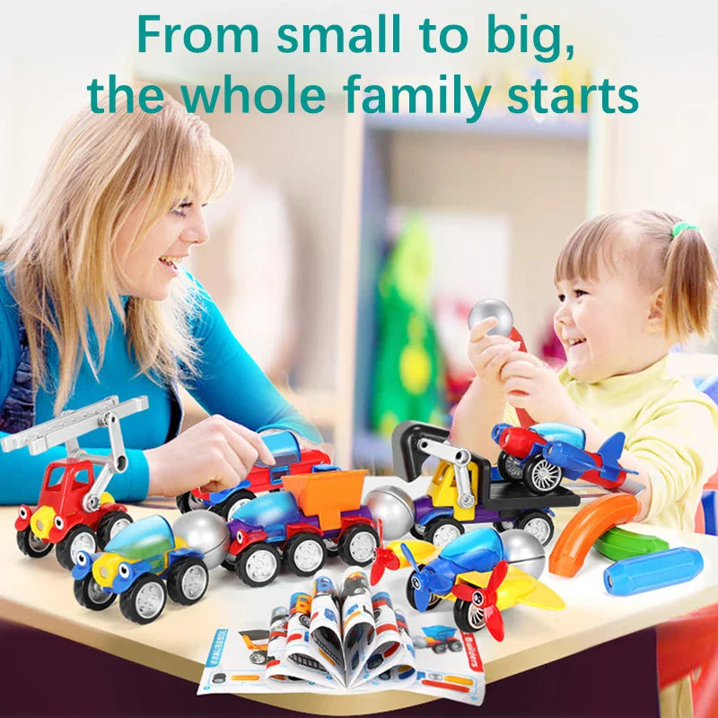 Magnetic Cars™ – Magnetic Building Fun - Magnetic Vehicles Toy Set