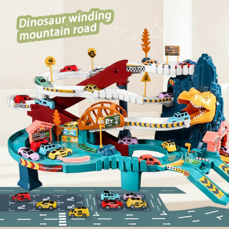 JurassicRun – Cool & Educational – Dino Race Track with Cars