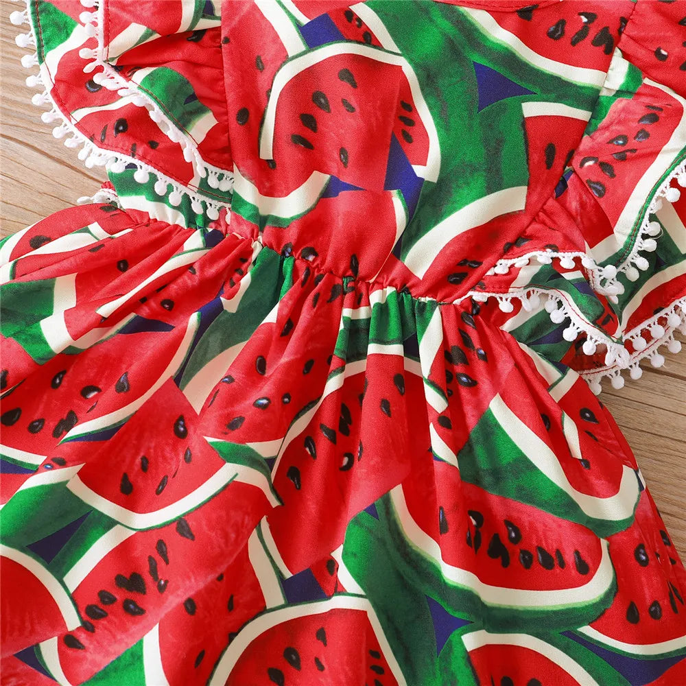 Mini Fashion™ - Watermelon Design - Girls Dress