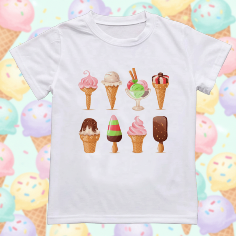 Boys & Girls Summer Tee – Comfortable & Playful – Cute Print Kids' T-Shirt