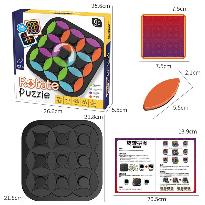 Rotating Logic™ - Challenging Puzzle - Tangram Board Game