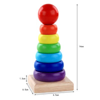 Thumbnail for Rainbow Stacker™ – Colorful Tower Fun – Wooden Stacking Tower
