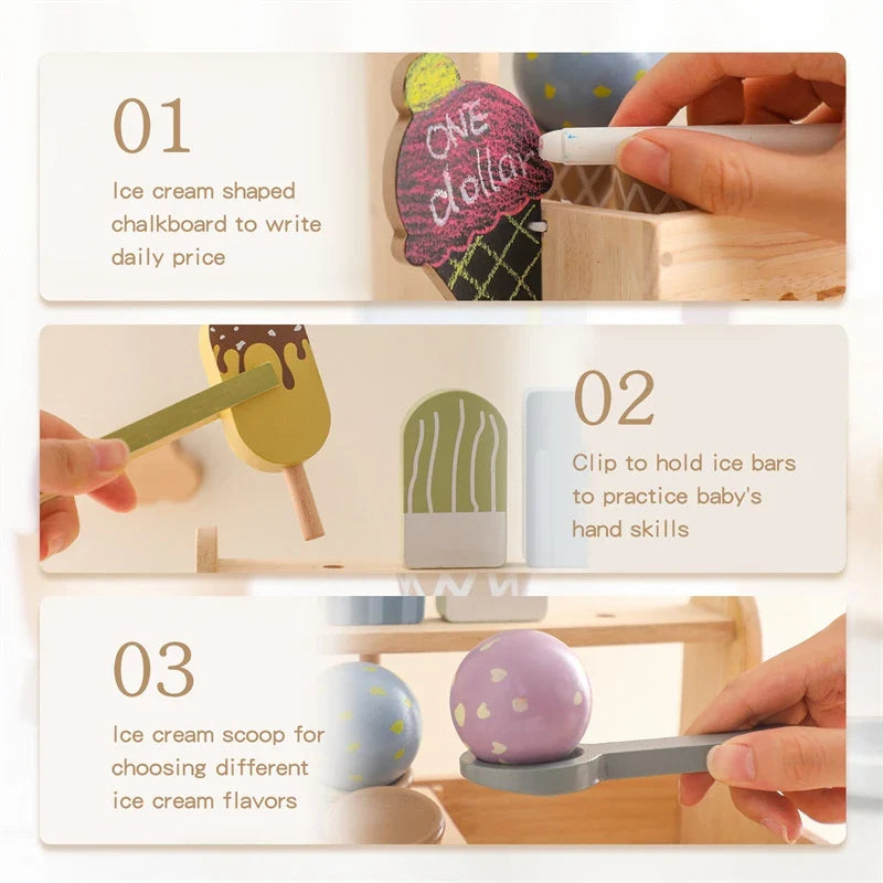 Woods™ - Mini Ice Cream Masters - Wooden Ice Creams Toy Set