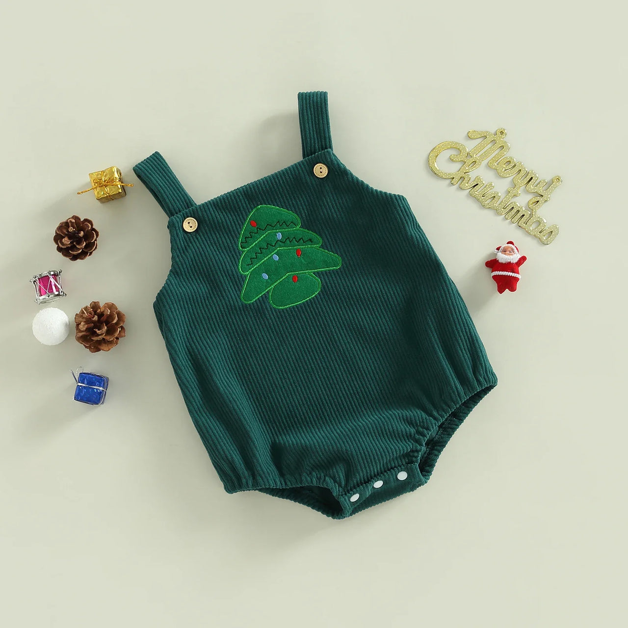 Mini Fashion™ - Christmas Design - Overall Christmas Romper