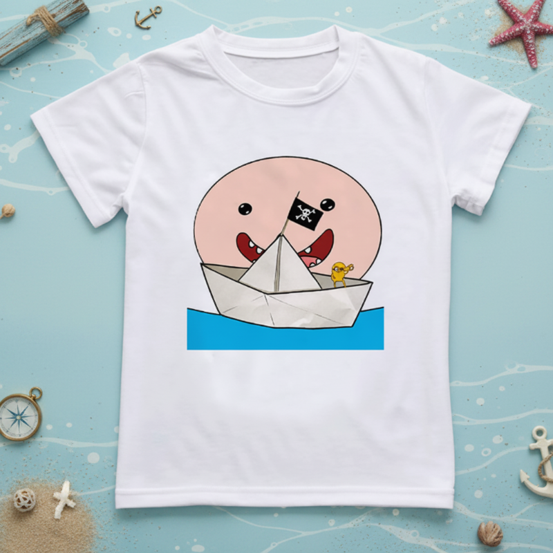 Boys & Girls Summer Tee – Comfortable & Playful – Cute Print Kids' T-Shirt