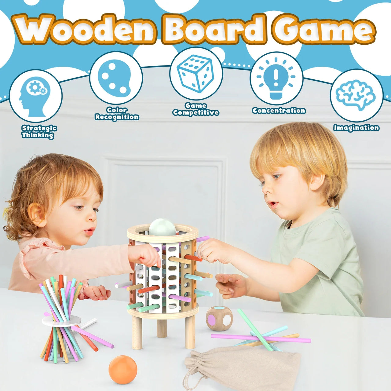 Balance Tower™ – Stack & Count – Wooden Thinking Game
