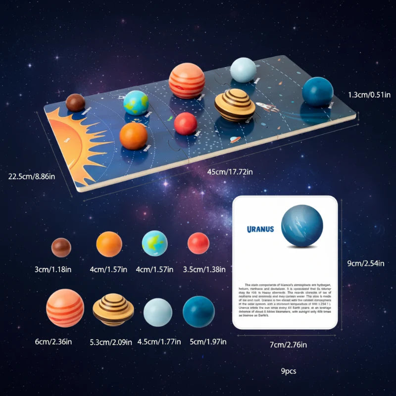 Wooden Solar System – Educational & Exploratory – Planet Play Set