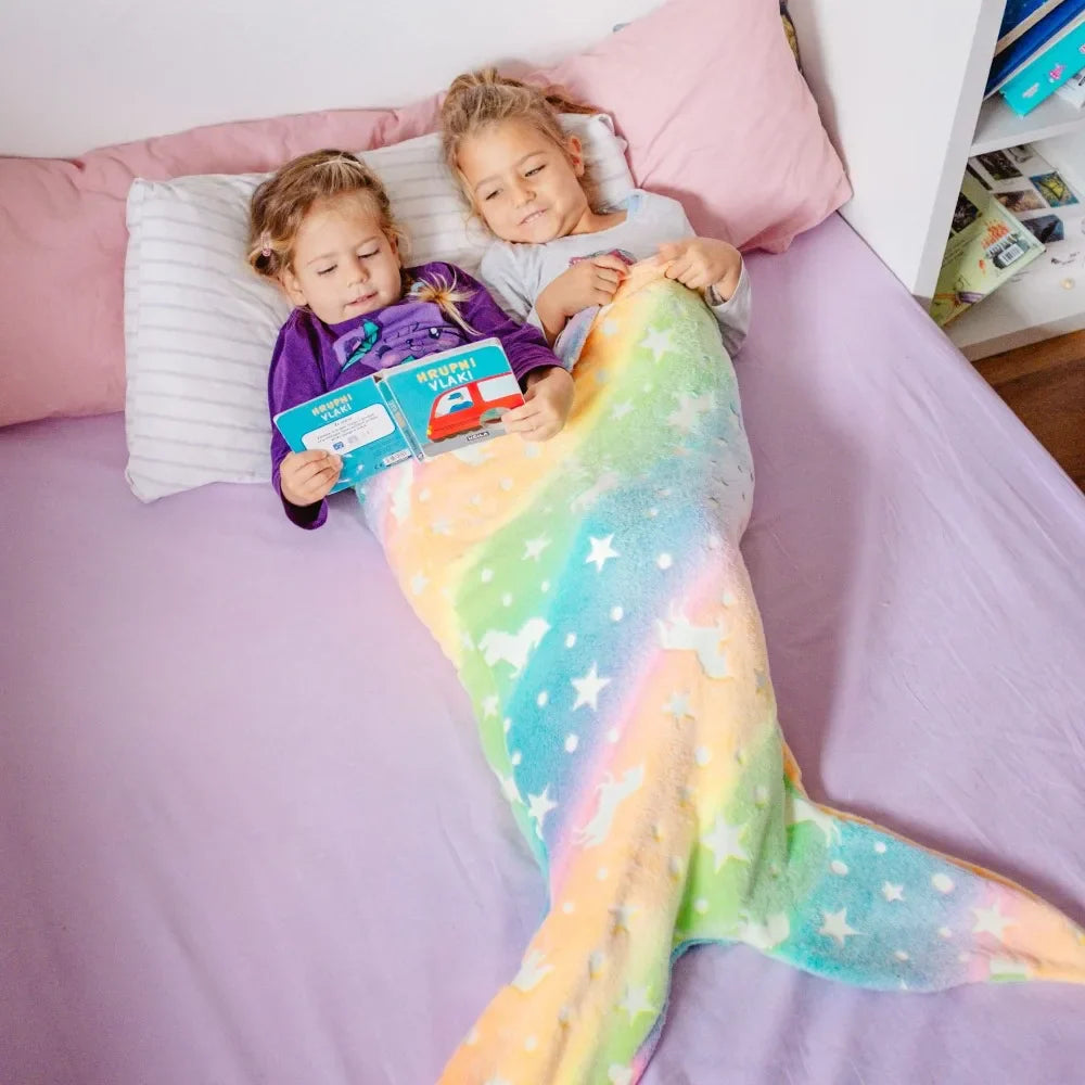 Mini Fashion™ - Glow in the Dark - Mermaid Sleeping Bag