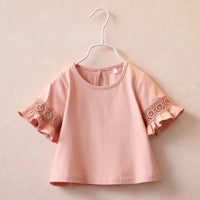Thumbnail for Girls Trumpet Sleeve Top – Elegance & Comfort – Lace Sleeves