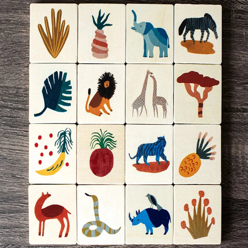 MemoryMatch – Wood & Educational – Jungle Memory Game