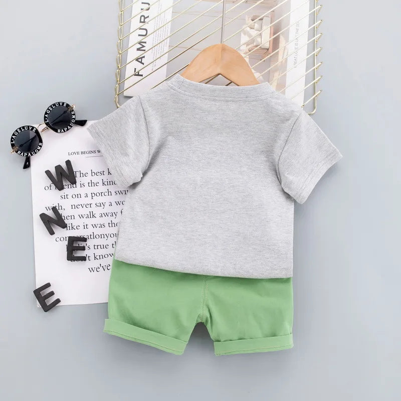 Mini Fashion™ - Lion print - Boys Summer Set