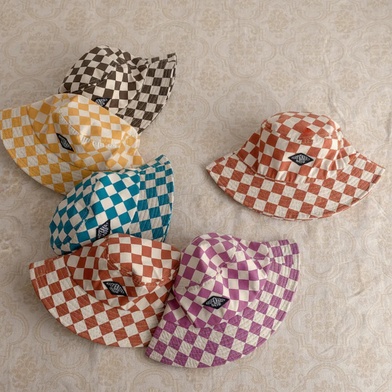 Bucket Hat – Cute & Protective – Children's Checkered Hat