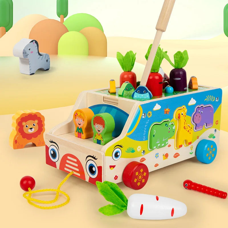 Montessori Animal Matching Toy – Educational & Interactive – Puzzle Play Car