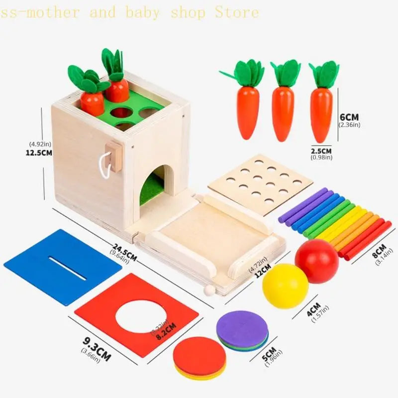 Smart Carrots –  Colors & Shapes - Wooden Sorting Toys