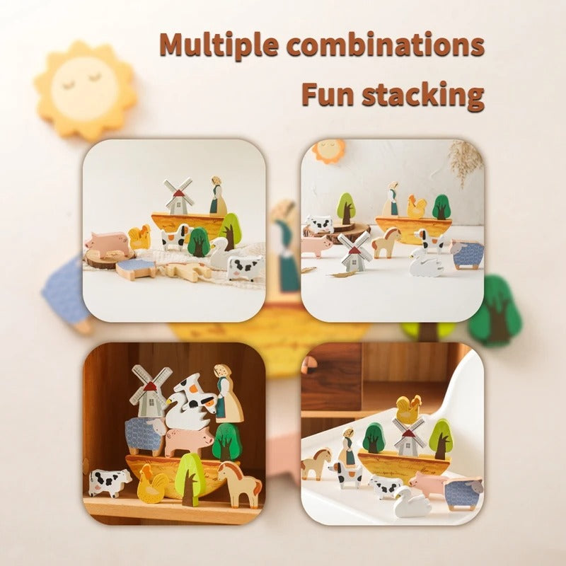 Woods™ - Animals in Balance - Wooden Farm Balance Game