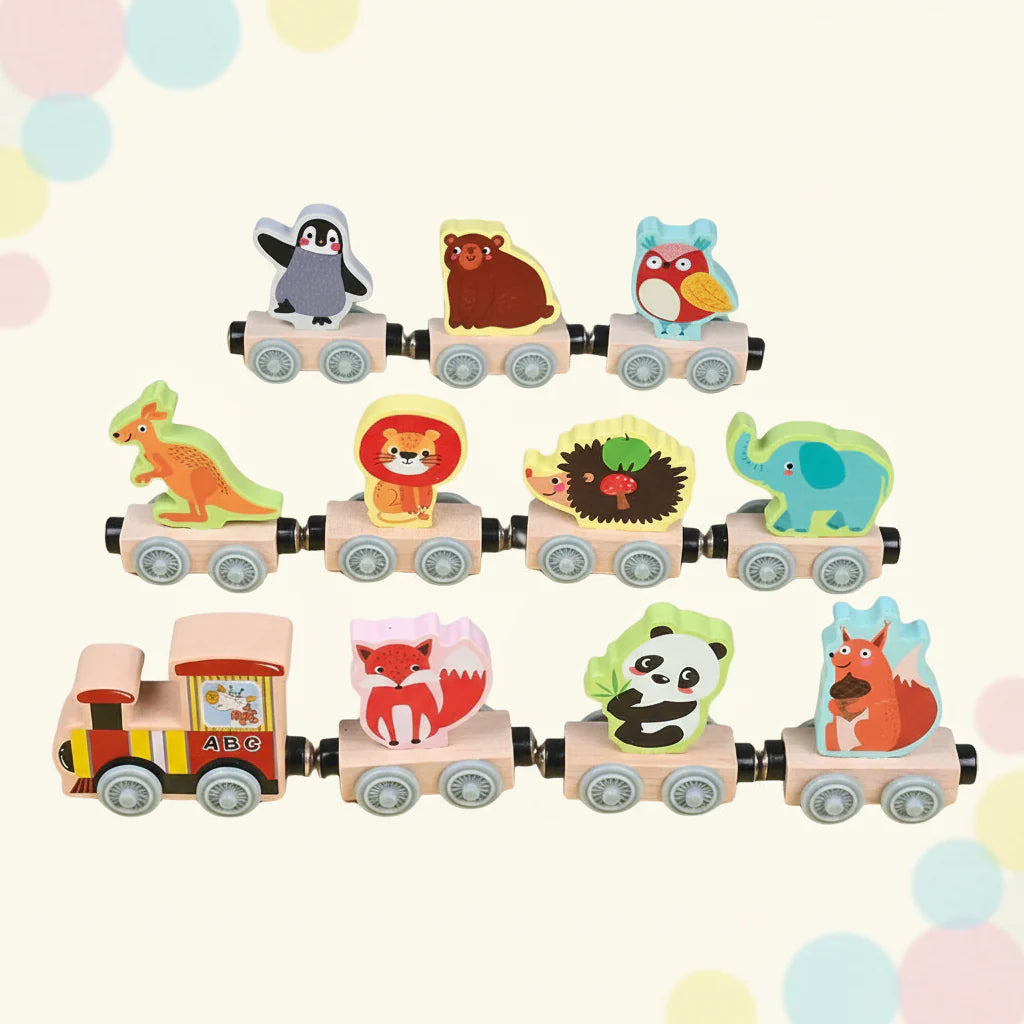 MagniZoo – Cute & Wooden – Magnetic Animal Train