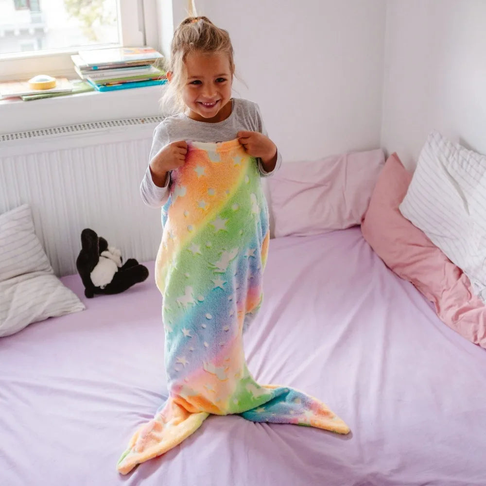 Mini Fashion™ - Glow in the Dark - Mermaid Sleeping Bag