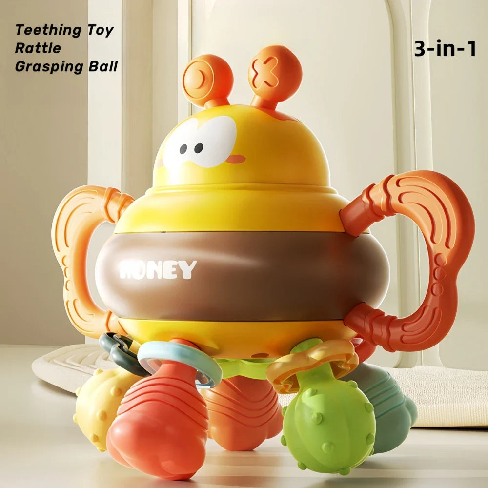Teether Rattle Ball TinyHive – Safe & Educational – Rattle & Teething Ball – My Little Darling