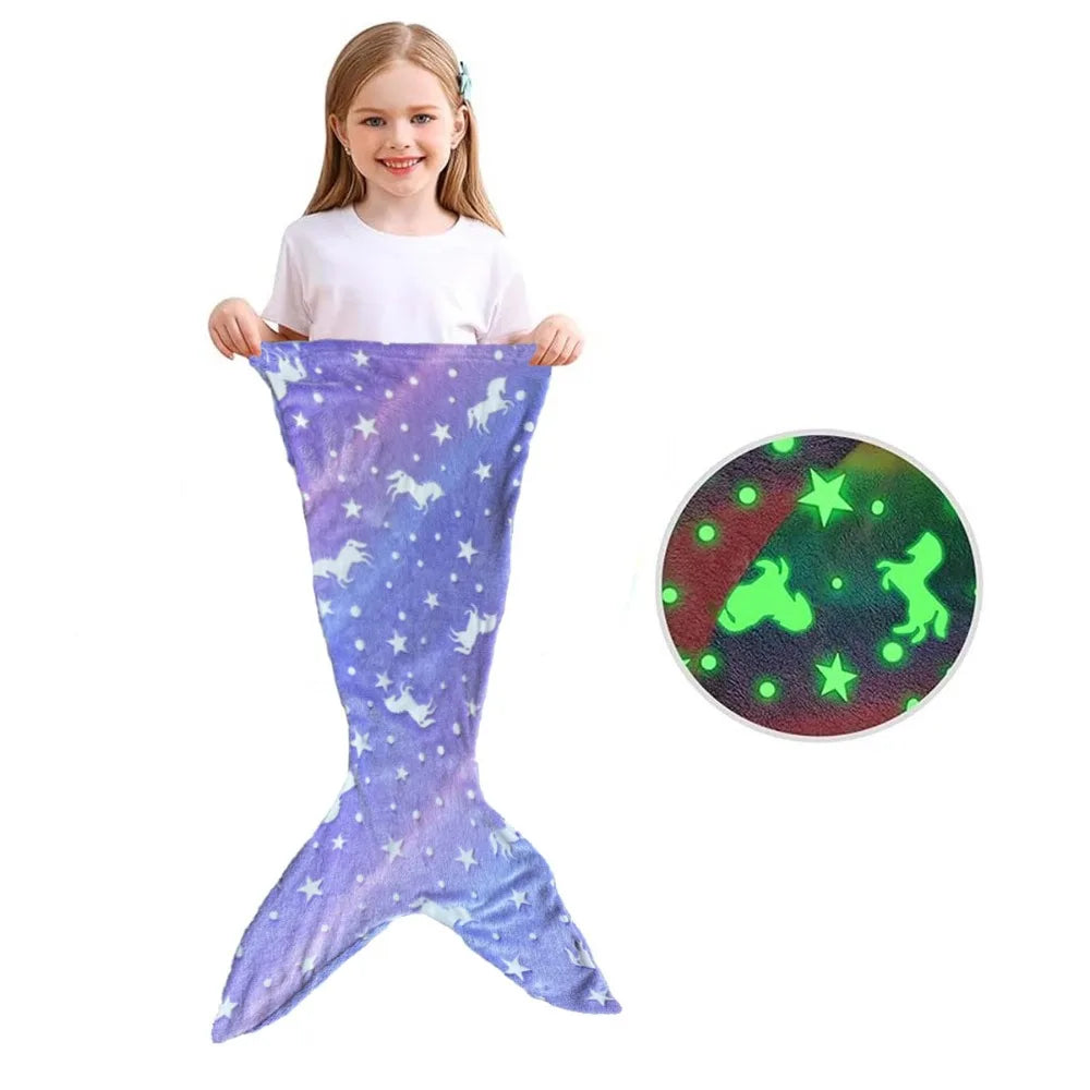 Mini Fashion™ - Glow in the Dark - Mermaid Sleeping Bag