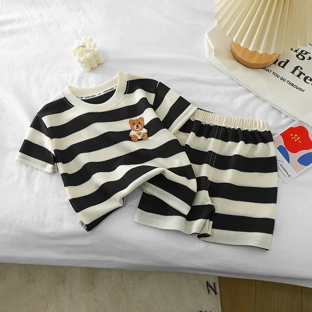 Mini Fashion™ - Stripes Fun - Cotton Dress Set