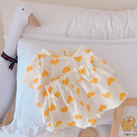 Thumbnail for Mini Fashion™ - Airy Cotton - Children's Hearts Summer Set