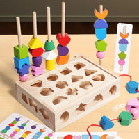 Thumbnail for Woods™ - Encourage Creativity & Improve Skills - Colorful Montessori Puzzle Set