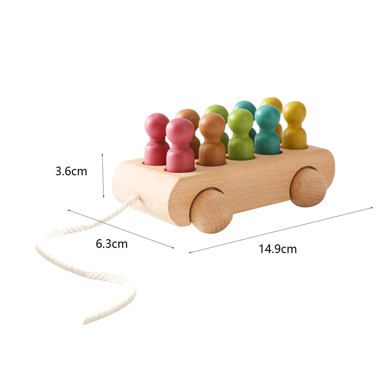Pop & Roll – Motor & Fantasy - Wooden Dolls Car Set