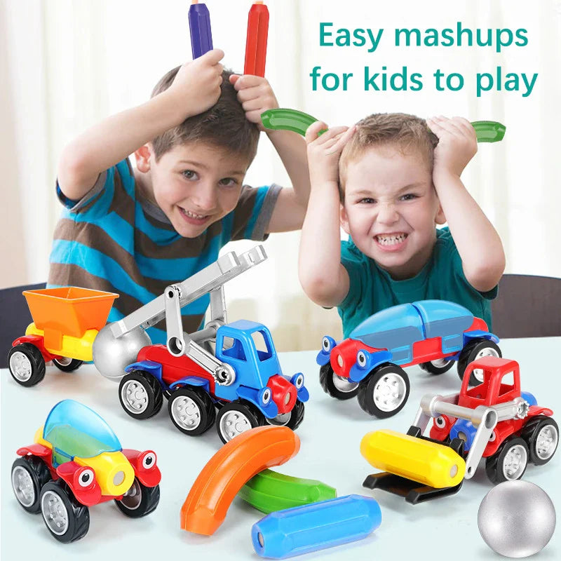 Magnetic Cars™ – Magnetic Building Fun - Magnetic Vehicles Toy Set