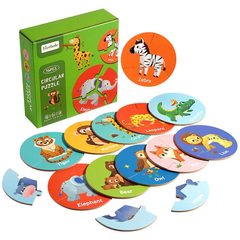 Animal Match™ – Turn & Discover - 3-piece Puzzle