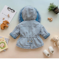 Thumbnail for FurDream – Denim Look – Winter Coat with Hood