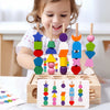 Woods™ - Encourage Creativity & Improve Skills - Colorful Montessori Puzzle Set