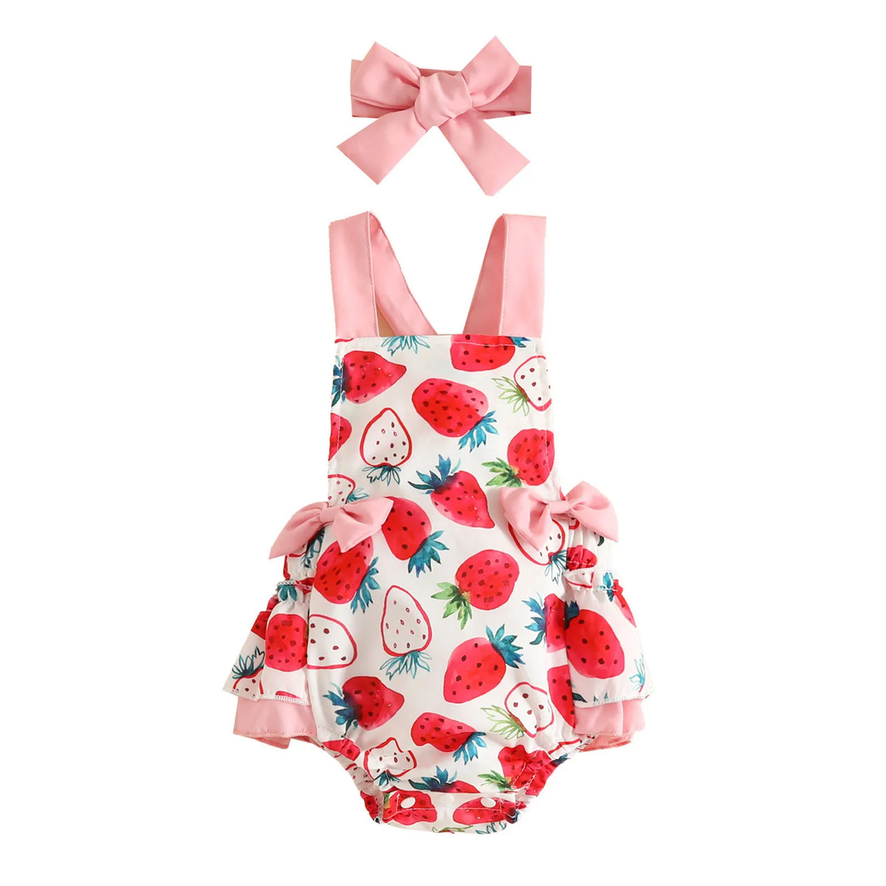 Mini Fashion™ - Cow or Strawberry - Girls Romper