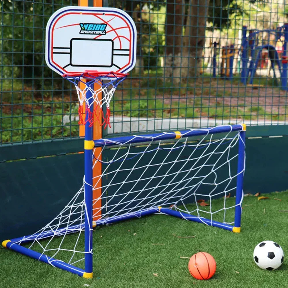 Kids Ball Games - Double Fun - Soccer & Basketball Toy Set